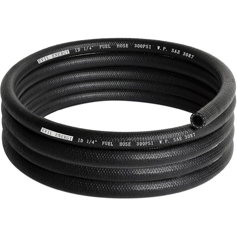 EVIL ENERGY 3/8" Fuel Hose Line Push Lock NBR Rubber SAE 30R7 10FT 300PSI