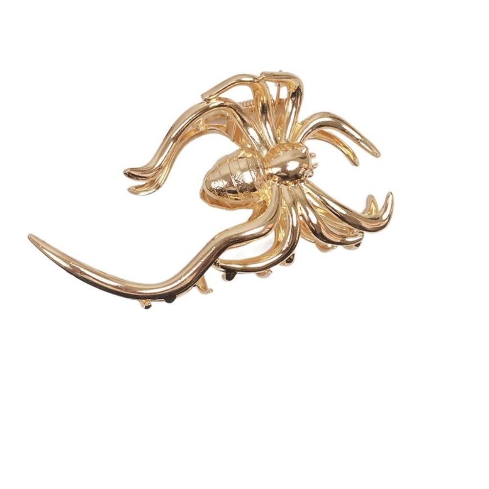 Geometric Large Shark Clip Y2K Metal Hair Claw Personality Spider Hair Claw  Halloween