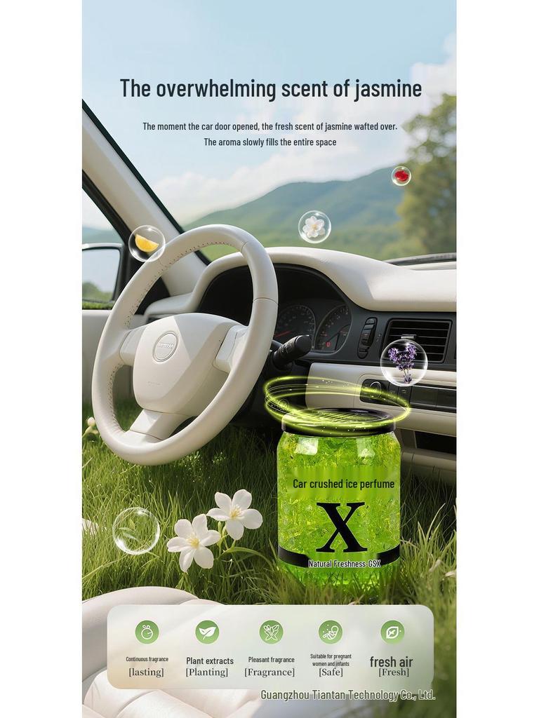 Car Interior Solid Aroma Diffuser: Crushed Ice Scent Air Freshener Deodorizer.