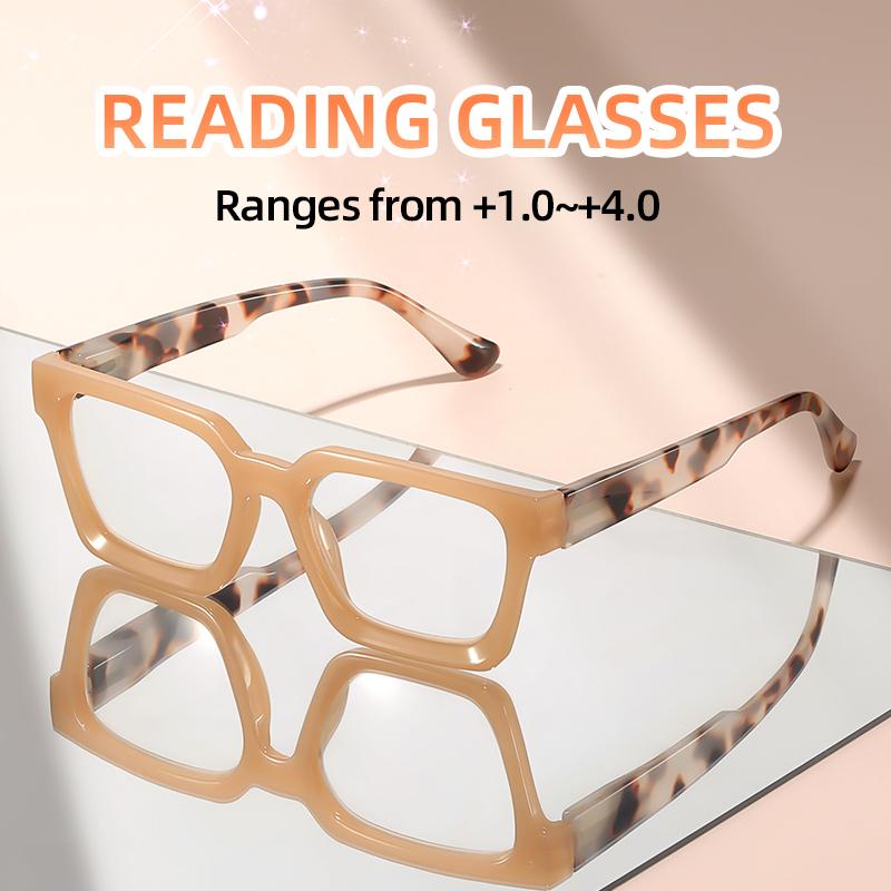 The Small Square Frame Reading Glasses Are Classic, Retro, Simple and Comfortable for Daily Wear. They Are Reading Glasses