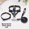 1pcs Dog Walking Leash Denim Chest and Back Set with Dog Chain Small and Medium-sized Dog Fighting Equipment