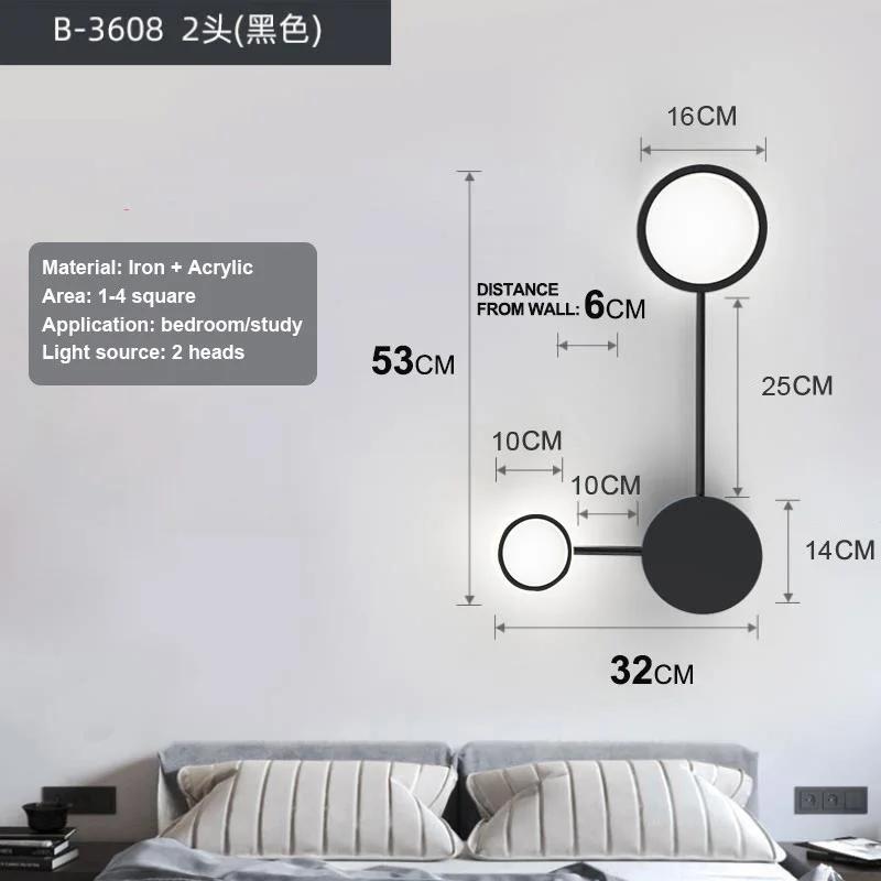 Nordic Modern Wall Lamp Led Minimalist Wall Light  Living Room Bedroom Staircase Light Home Decoration Bedside Wall Sconce Lamps