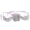 VidaXL Garden Lounge Set with Cushions 9 Pcs, Patio Sofas, Patio Furniture Set, Outdoor Furniture, Beige 3273656