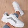 Fashion Fashion Versatile Woman Shoes 2025 Spring New Women's Sequined Sneaker Anti Slip Round Toe Flat Shoes Simple Women Casual Shoe