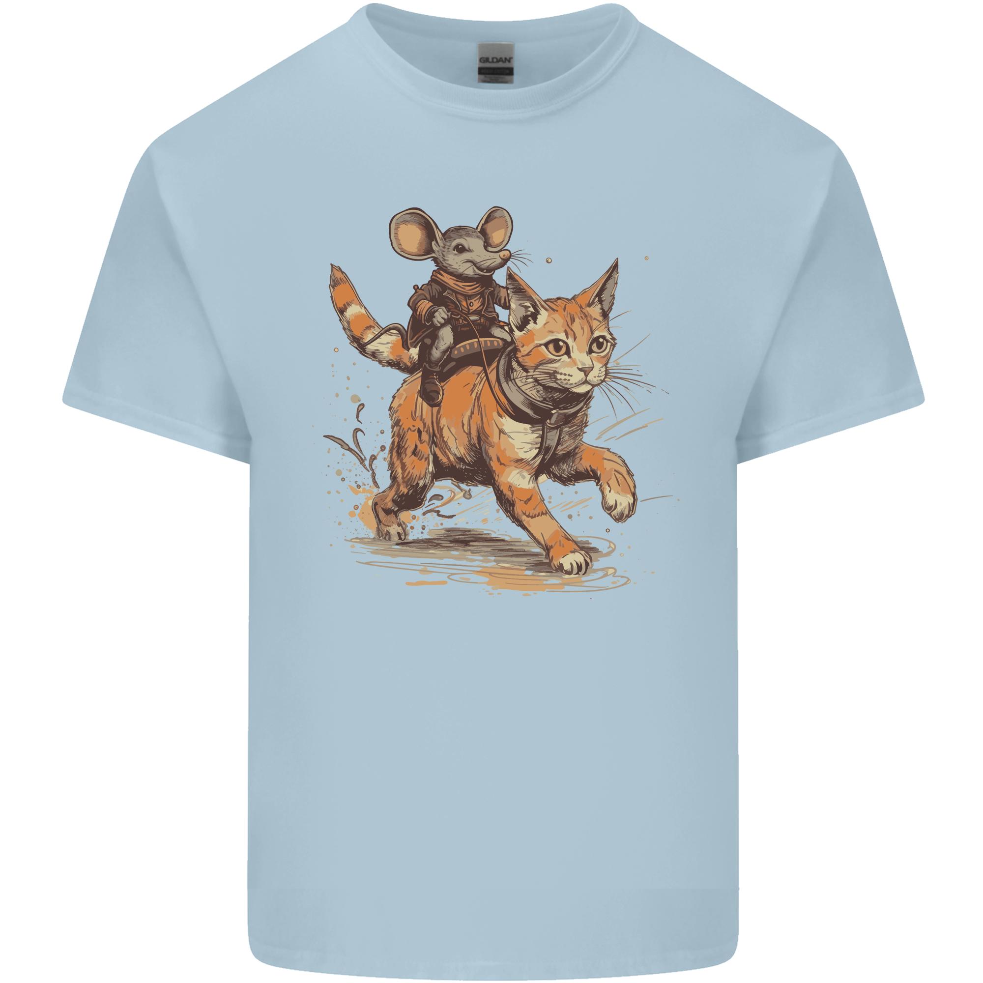 Cat and Mouse Winter Fun Unisexs Light Cotton TShirt S