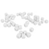 50PCS Blank Six Sided Dice Round Corner Plastic 0.6in Dice Cubes for Board Games DIY Sticker Math