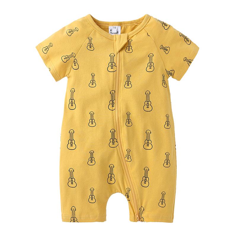 2026 Cotton Summer Bodysuit: Short Sleeve Romper for Newborns & Toddlers