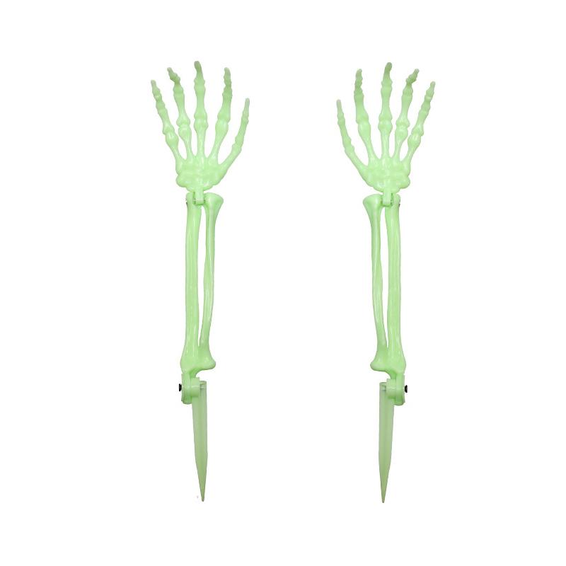 

WTEMPO Halloween Skeleton Stakes Zombie Ghost Arm Stake Severed Plastic Skeleton Hands Yard Signs for Lawn Stakes Garden Halloween Props Decoration 2set(4pcs) зелёный
