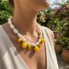 Collar Colgante de Frutas Apilables Nicho Joyería de Cuello Exagerada Accesorios Festivos