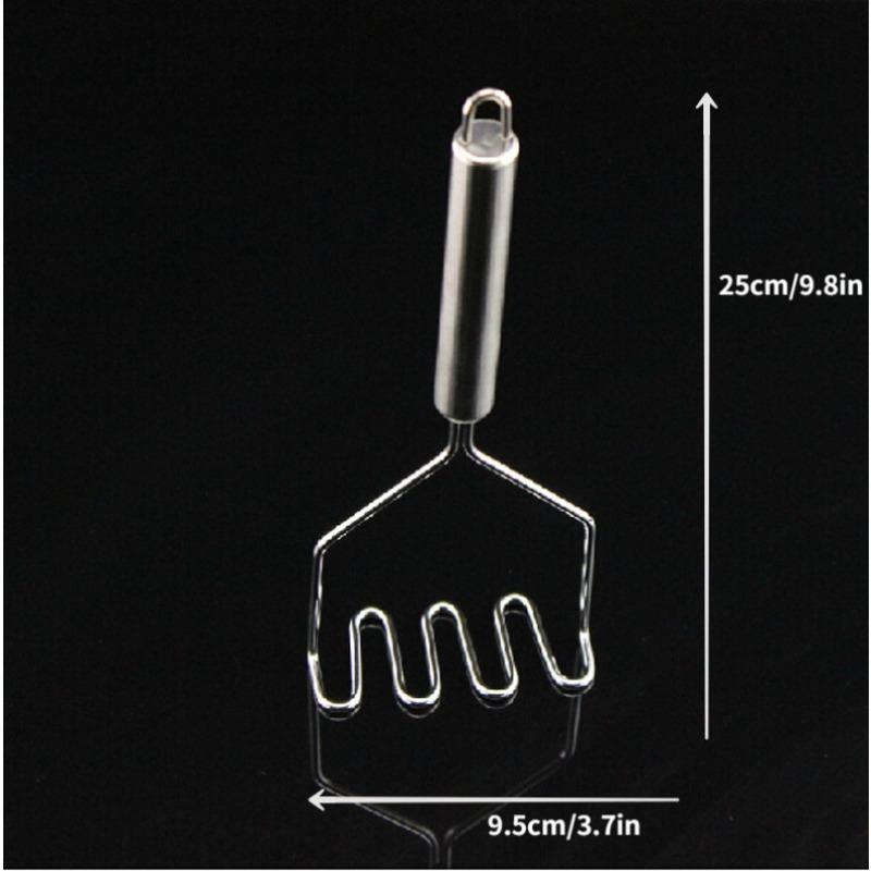 

1 PC Durable Hand Masher Handle Vintage White Handle Stainless Steel Potato Masher Home Kitchen Silver