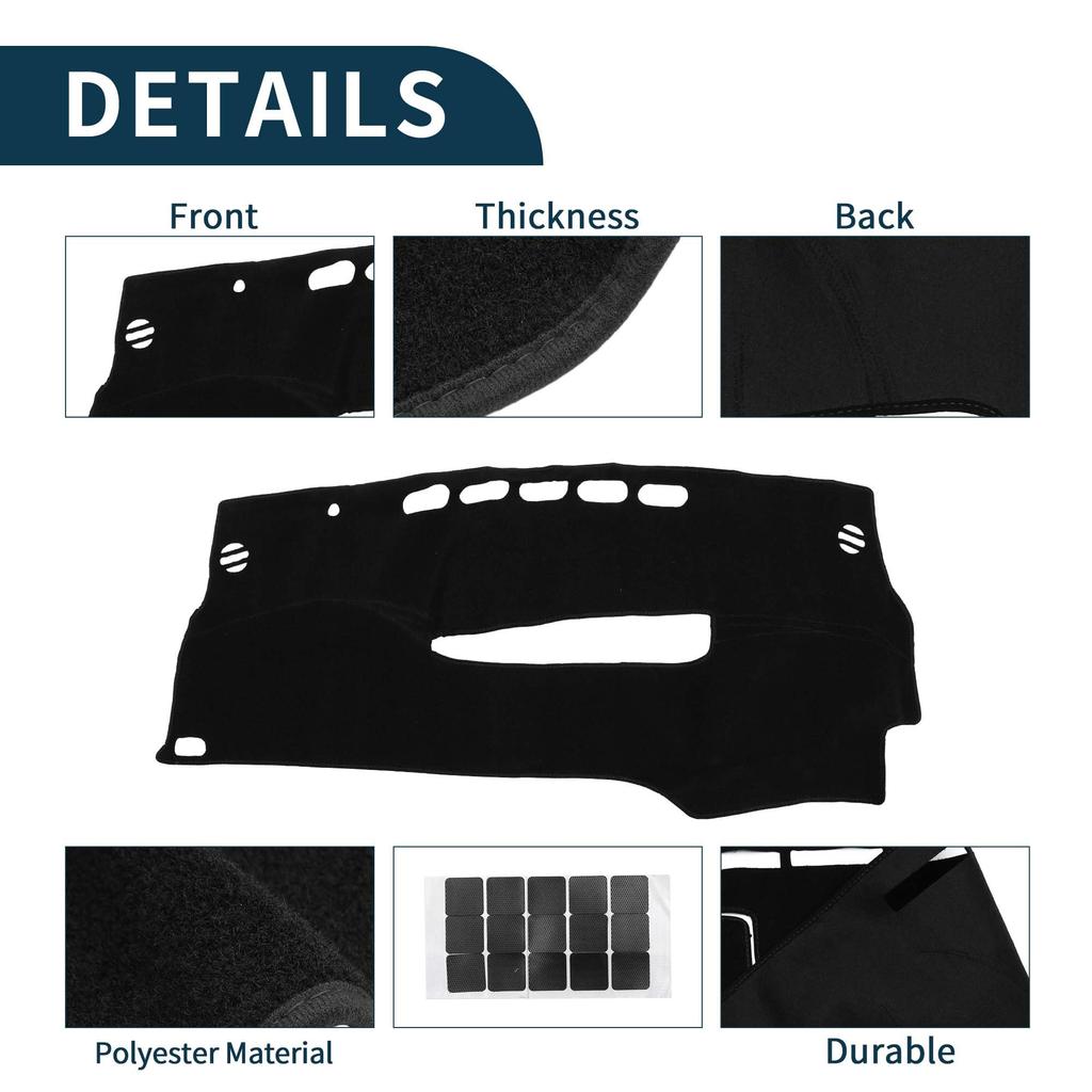 TUCKBOLD Toyota Prius 30 Series Dashboard Mat for PRIUS and ZVW35 Car Dashboard Protective Interior Sun and Polyester Set XW30, ZVW30, (2005-2015) -