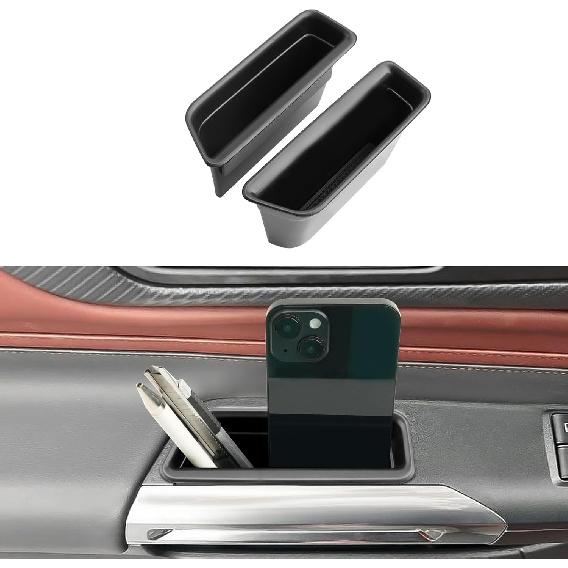 (3pcs) 2024 2025 Mustang Accessories Center Console Organizer/Door Side Storage Box for Ford Mustang, Durable ABS Plastic&Anti-Slip Rubber 2025