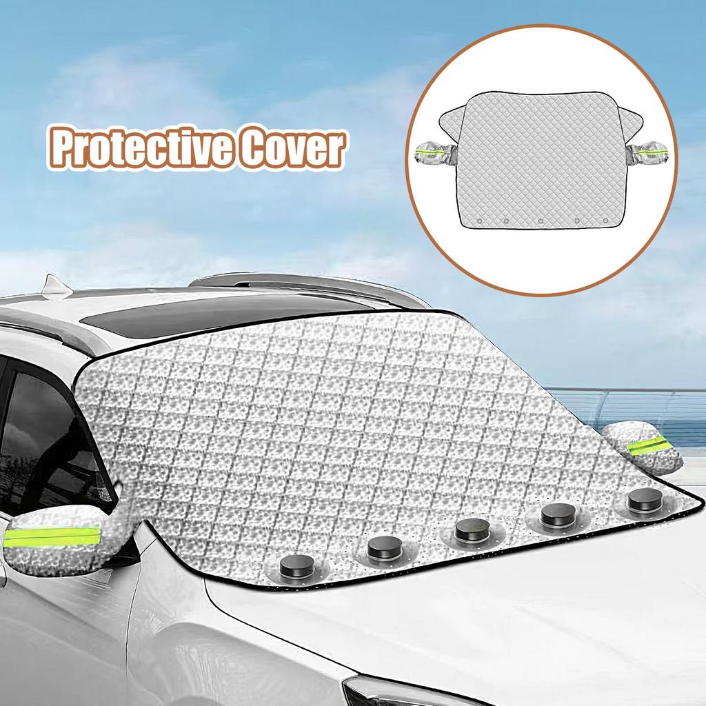 Windshield Snow Cover Foldable All Weather Heavy Duty Magnetic Automotive Snow Cover Ice Guard For Vehicle Truck SUV RV Sedan