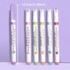 6Pcs Colored Curve Highlighter Pens Set 6 Shapes Roller Tip Marker for Journaling School Supplies