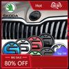 Car Sticker 2025 New 1PC ABS 80/90/100mm Car Front Hood Bonnet Trunk Badge Sticker For Skoda S Yeti Octavia A5 A7 Karoq Fabia Ko