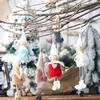 Lovely Mini Xmas Tree Plush Hanging Leg Angel Pendant Home Decoration Kids Gift
