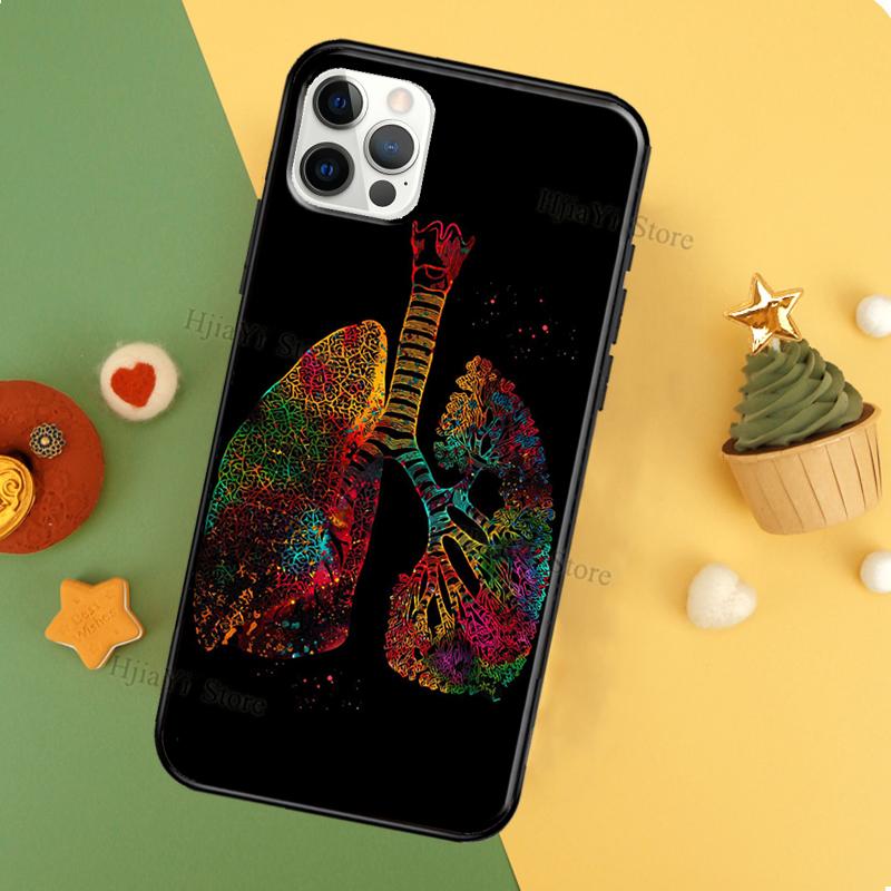 Human Heart Brain Lungs TPU Soft Case For iPhone 11 14 Pro Max 12 13 Mini XR X XS MAX 6 7 8 Plus SE 2020 Phone Cover