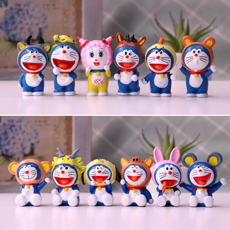 

Trendy Zodiac Doraemon Blue Cat Figurine – Desktop & Car Ornament