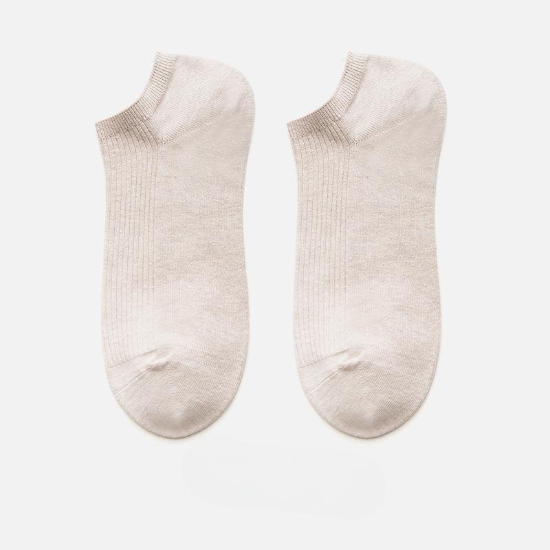 

Мужские осенне-зимние носки-следки из чистого хлопка с дезодорирующим эффектом 1 pair бежевый