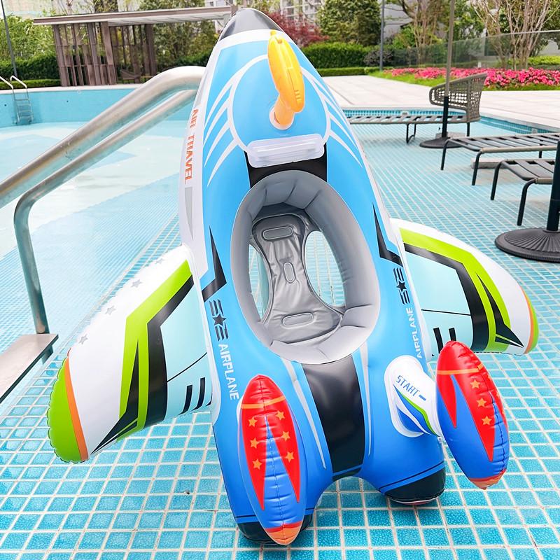 ROOXIN Aircraft Swim Ring Tube Inflatable Toy Baby Swimming Ring Seat For Kid Swim Circle Float Swim Pool Water Play Equipment
