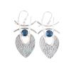 London Blue Topaz Gemstone 925 Sterling Silver Jewelry Handmade Earrings 1.78" EE-64-2