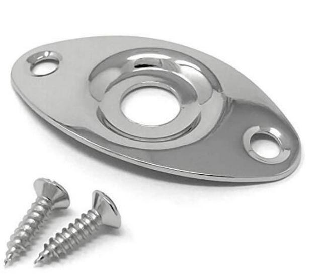 Electric Guitar DIY Bass Accessories Cat's Eye Jack Iron Plate Socket Interface Fixing Plate