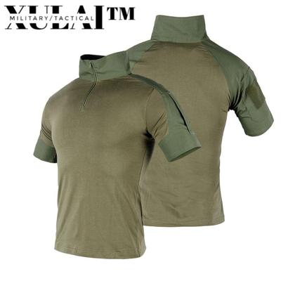 Men's Tactical Clothing Short Sleeve Combat Shirt Polo Top