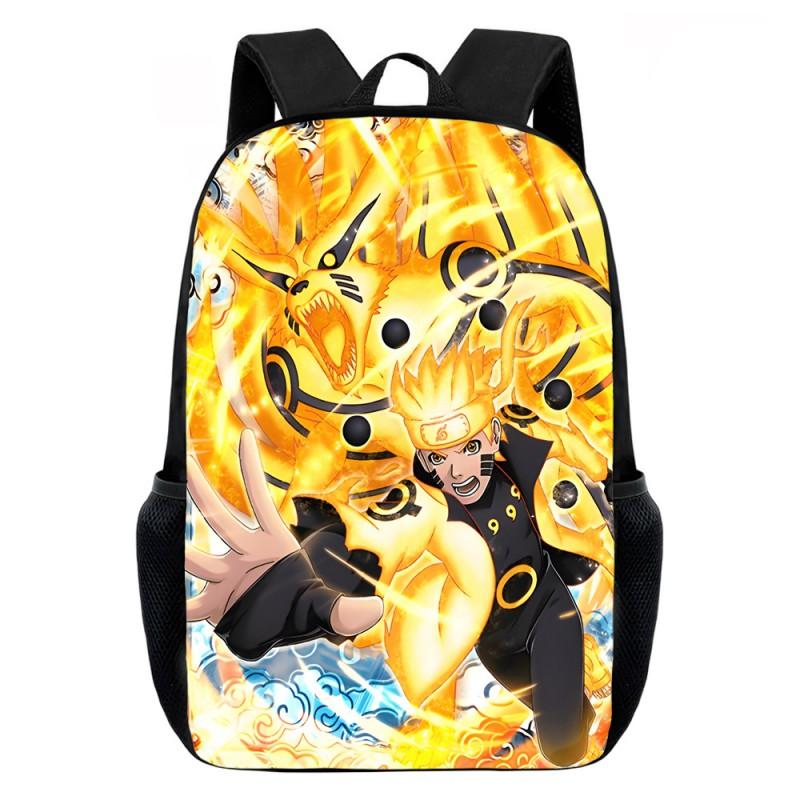 Naruto Anime Printed Kids School Backpack Elementary Students Lightweight Ergonomic Dual-Shoulder Bag Unisex