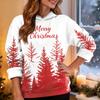 Women's Fashion Casual Long Sleeve Christmas Printed Hooded Sweatshirt