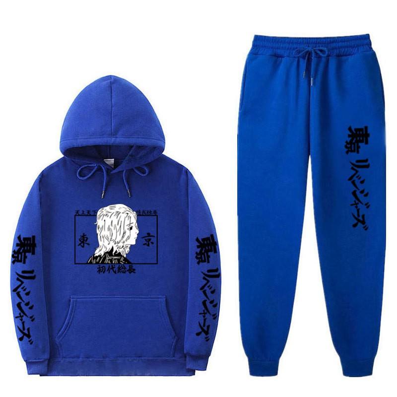 Mens Oversized Hooded Sweatshirt Set With Side Pockets Streetwear Style Cotton Blend Warm Winter Outfit