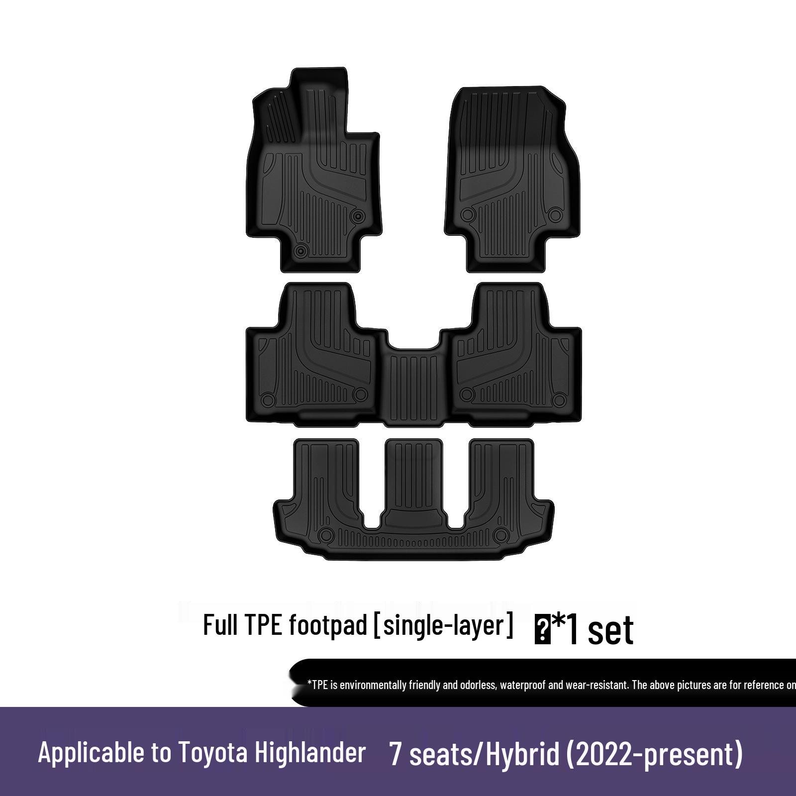 

Экологичные коврики для пола Toyota Highlander на заказ из TPE
