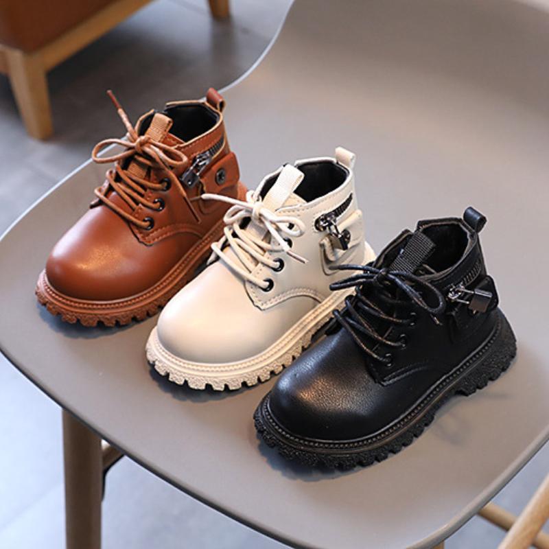 Kinder Lederstiefel, Jungen Frühling und Herbst Lackleder Einzelstiefel, Modische und Stilvolle Stiefeletten