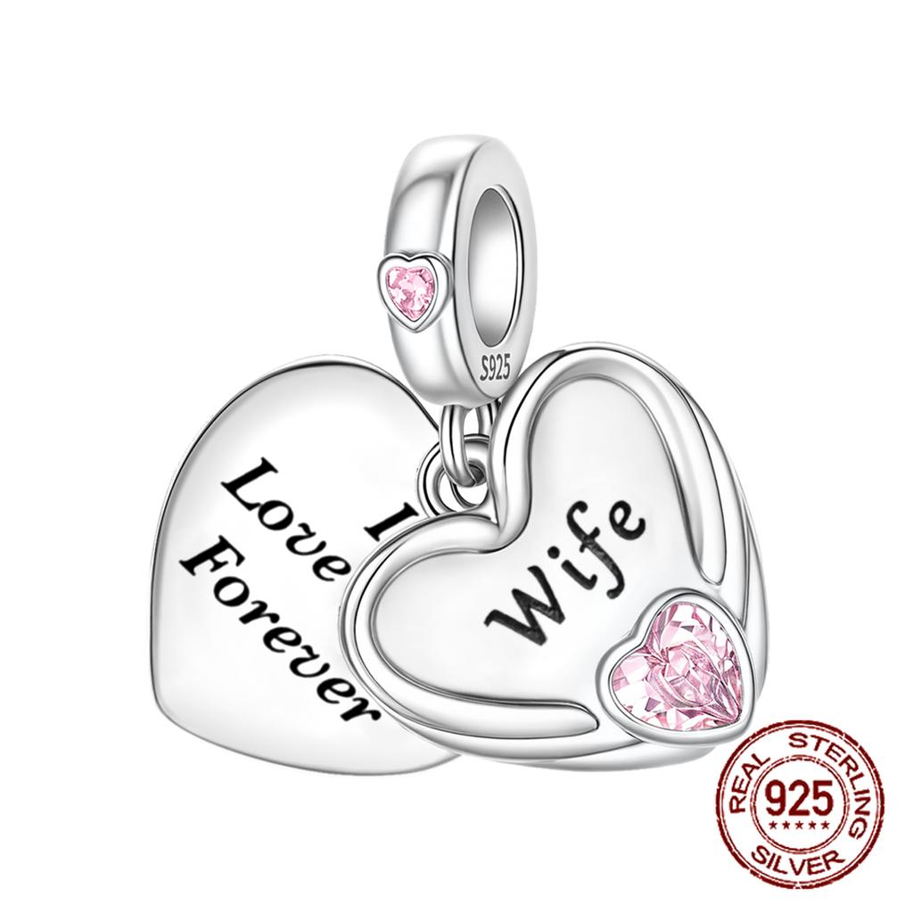 925 Silver Family Grandma Love You Mother Beads Pandent Charm Fit 4MM Hole Diameter Bracelet DIY Bead Ms Jewelry Gift