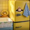 Labubu Cute Plush Doll Refrigerator Magnet - 3D Personality, Strong Magnetic, Waterproof Door Decoration Sticker.