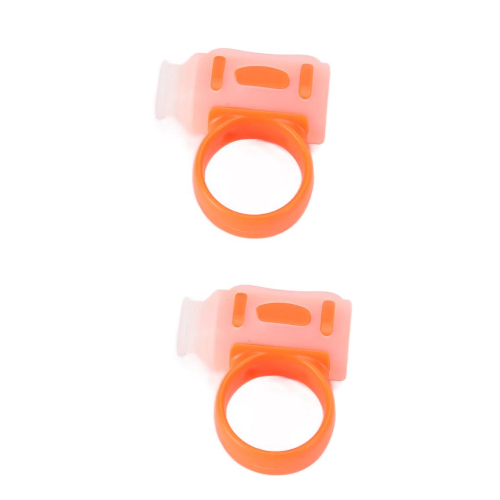 1 Pair Drum Sticks Aid Silicone Finger Controller Jazz Drumstick Control Clip for BeginnersOrange White