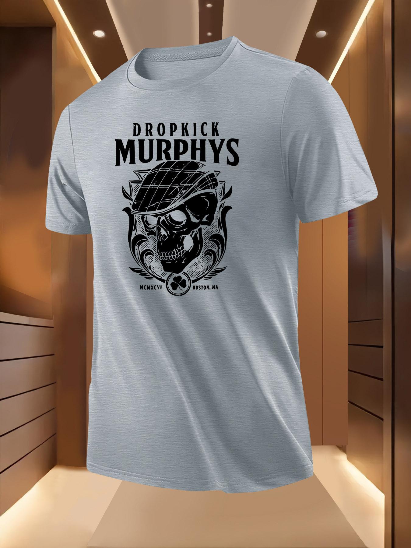 Skull Hat Graphic Print Tshirt - Breathable Lightweight P... M