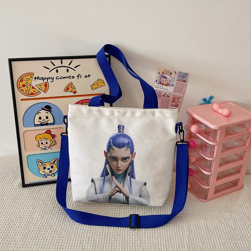 Canvas Bag Double-sided Printed CM * CM Large-capacity Portable Canvas Bag Shoulder Bag Women's Bag