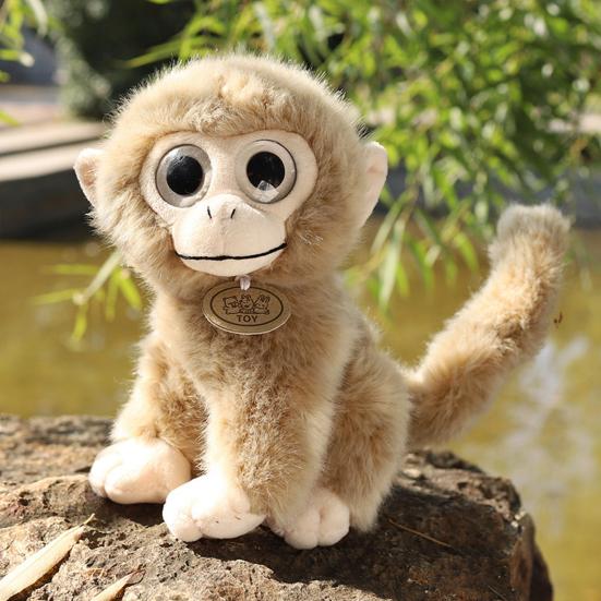 Superweiche Plüschaffenpuppe Entzückendes Design mit großen Augen Langschwänzig