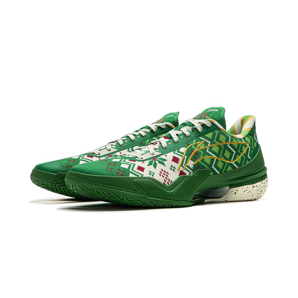 Li Ning Blade 5 Slip Resistant Coverage Lightweight Rebound Low Top Performance Basketball Shoes Men's Green ABAU101-7
