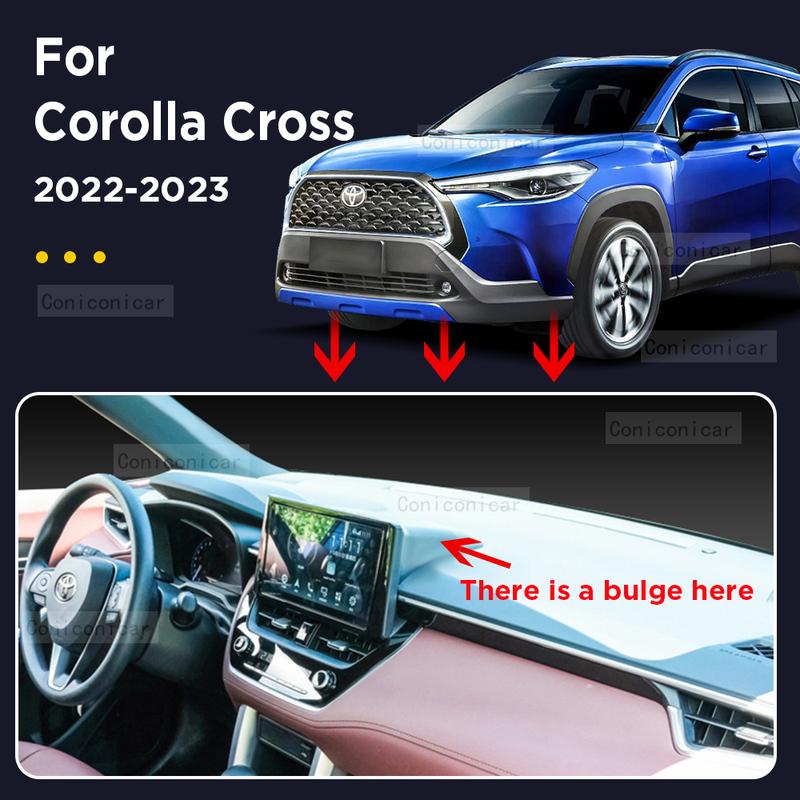For Toyota Corolla Cross -2024 Car Dashboard Cover Mat Dash Board Sun Shade Pad Anti-UV Artificial Leather Accessories