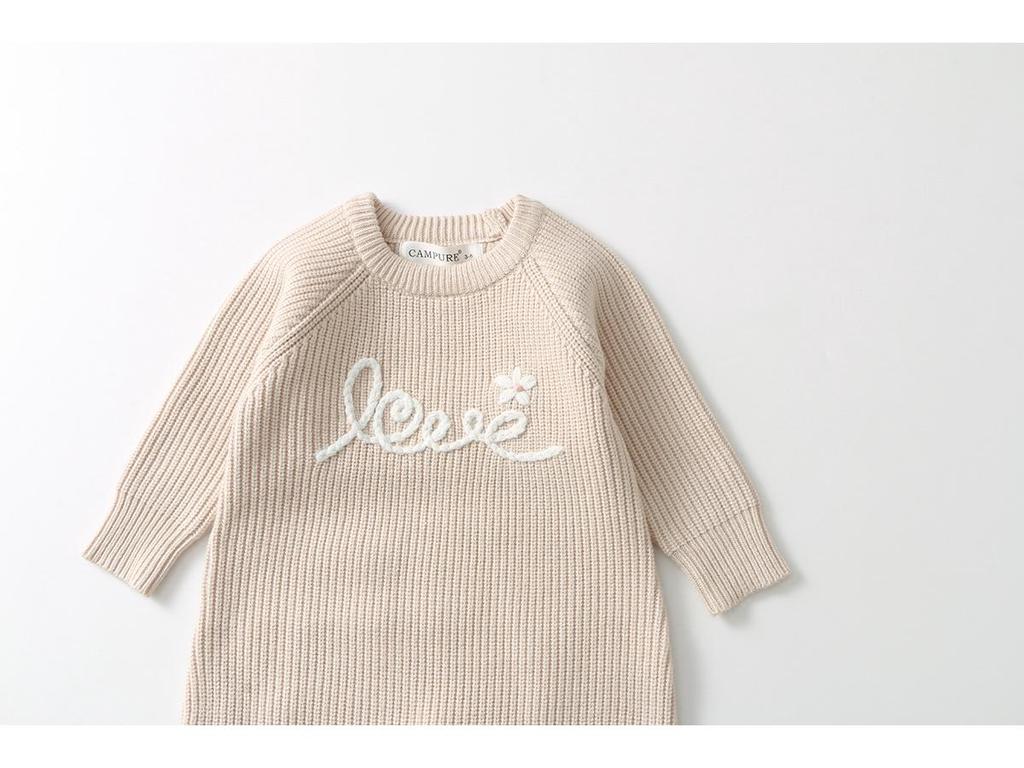 Jungen Frühling & Herbst Strick-Strampler - Roter Baby-Strampler & Pullover Set