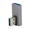 90 Degree USB 3.1 Adapter 15W 5V 3A 10Gbps Plug and Play Left Angle USB Male to Female Adapter for