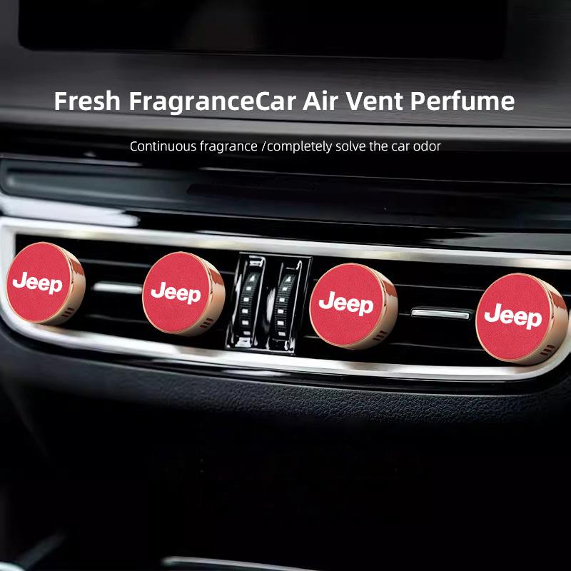 For Jeep Car Air Freshener Perfume Clip Aromatherapy Diffuser For Jeep Grand Cherokee Wrangler JK Gladiator Compass Renegade