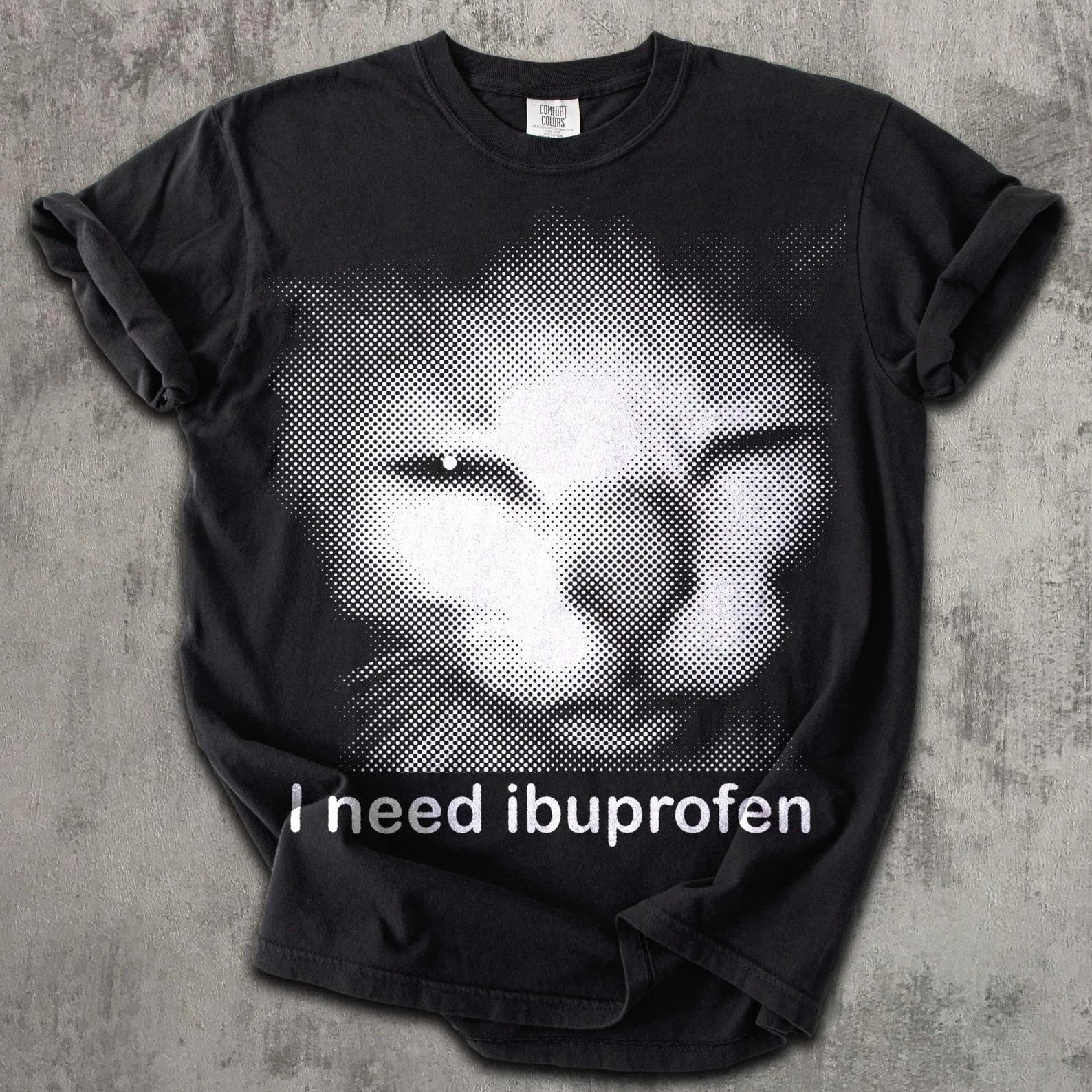 I need a retro-patterned cat T-shirt of the brand Ibuprofen. XS