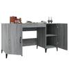Desk Grey Sonoma 140 X 50 X 75 Cm Engineered Wood