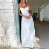 2026 European Women's Fashion: Elegant A-Line Mid-length Dress with Lace-up Detail