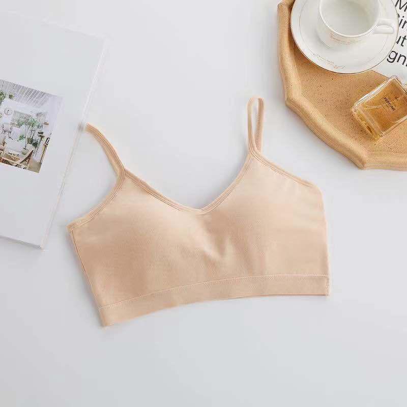 Wire-Free Pure Cotton Camisole with Chest Pad: Beautiful Back, Shockproof Fitness Yoga Bra