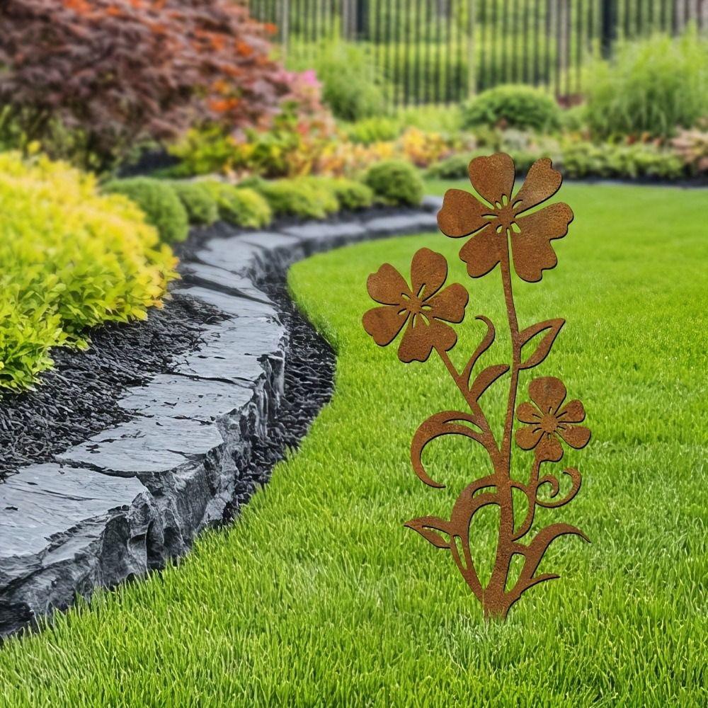 Antique Design Ground Stake Metal Floor Plugs Micro Landscapes Decoration Garden Pile Garden