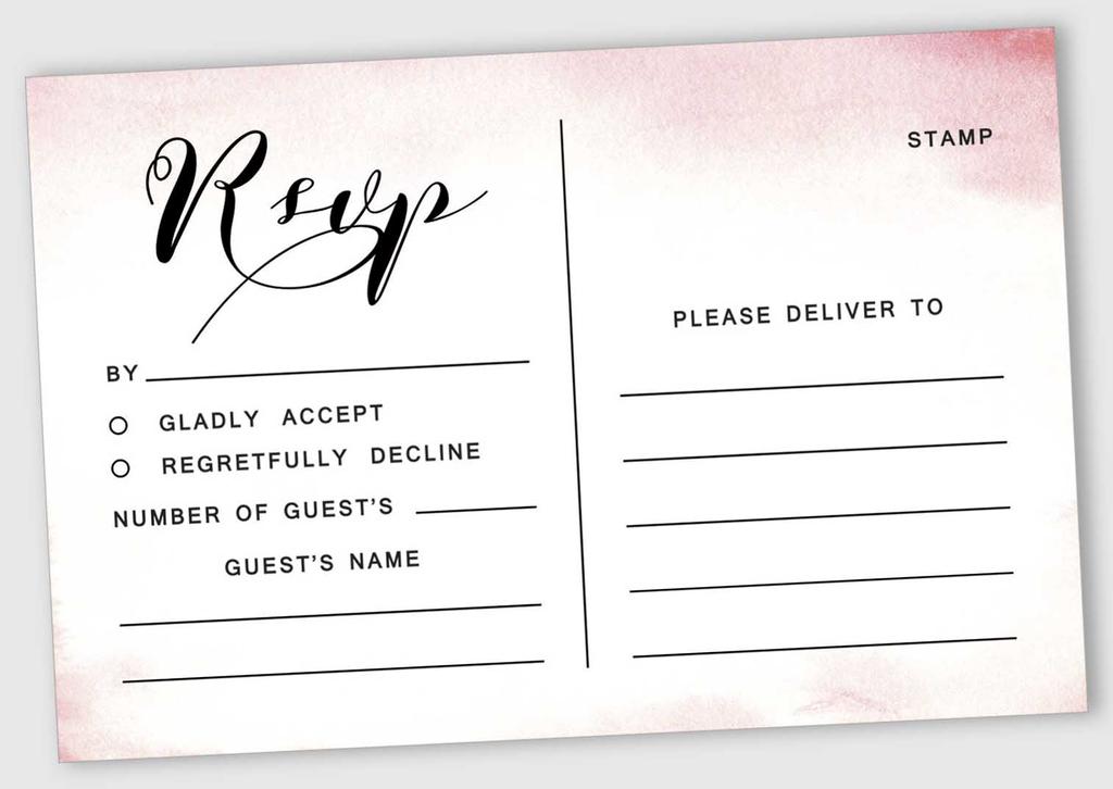 Inkdotpot 50 Blank RSVP Cards With Kraft Envelopes Rustic Kraft 4"x6" Response Cards-RSVP Reply Card For Wedding-Bridal Shower-Baby Shower-Rehearsal