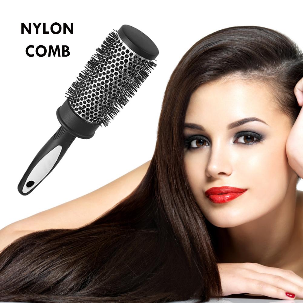 Nylon Hair Curly Hair Cylinder Hairbrush Hairdressing Tools Comb Aluminum Curly Portable Hairdressing Safety Elements
